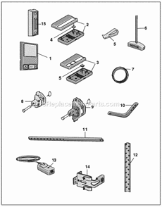 Part Location Diagram of 41C494-2 Chamberlain Multi-Function Door Control Panel
