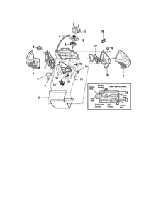 Motor Unit Assembly Diagram and Parts List for 2280-976  Chamberlain Garage Door Opener