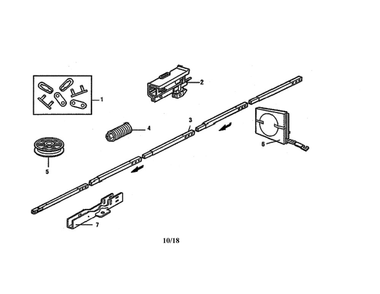 Rail Assembly Diagram and Parts List for 248739  Chamberlain Garage Door Opener
