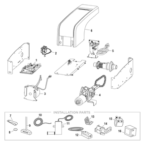 Diagram Diagram and Parts List for RJO70MC  Chamberlain Garage Door Opener