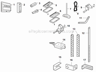 Part Location Diagram of 41A425-3A Chamberlain Extension Brackets