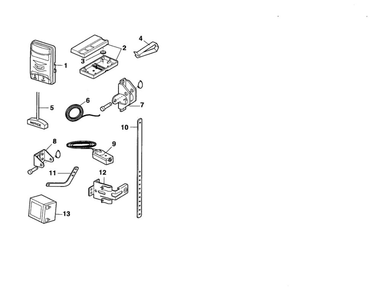 Installation Parts Diagram and Parts List for WD962KD  Chamberlain Garage Door Opener