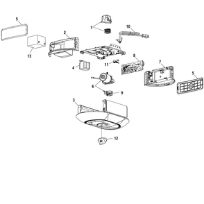 Part Location Diagram of 041-0199-000 Chamberlain End Panel, Battery Access