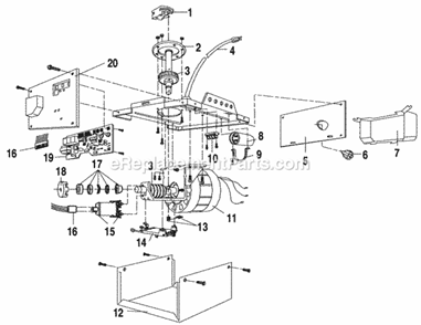 Part Location Diagram of 41A5014-3 Chamberlain End Panel W/All Labels