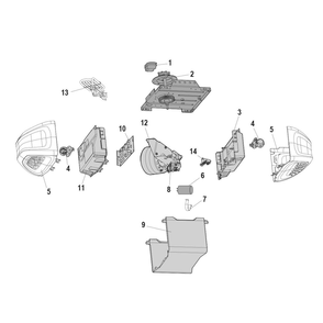 Part Location Diagram of 045ACTMC Chamberlain Receiver Logic Board, 2.0