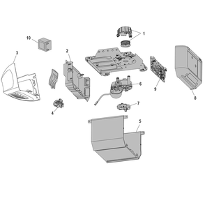 Part Location Diagram of 050DCTBMC Chamberlain Logic Board, Bluetooth Enabled