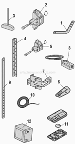 Page B Diagram and Parts List for HD920EV  Chamberlain Garage Door Opener