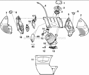 Page C Diagram and Parts List for PD752KLD  Chamberlain Garage Door Opener
