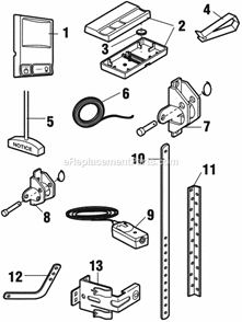 Page B Diagram and Parts List for WD822KD  Chamberlain Garage Door Opener