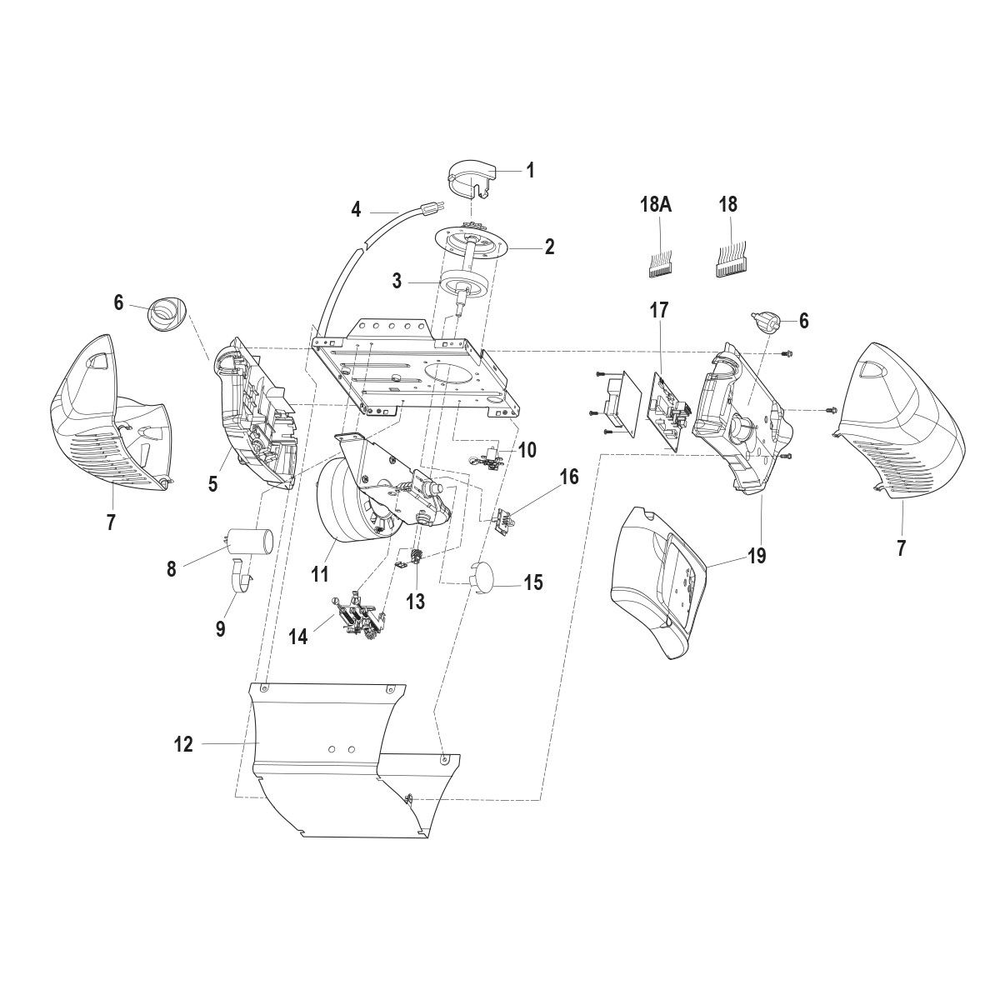 Diagram Diagram and Parts List for PD210  Chamberlain Garage Door Opener