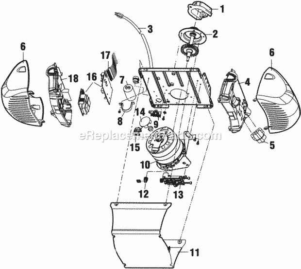 Page C Diagram and Parts List for WD822KD  Chamberlain Garage Door Opener
