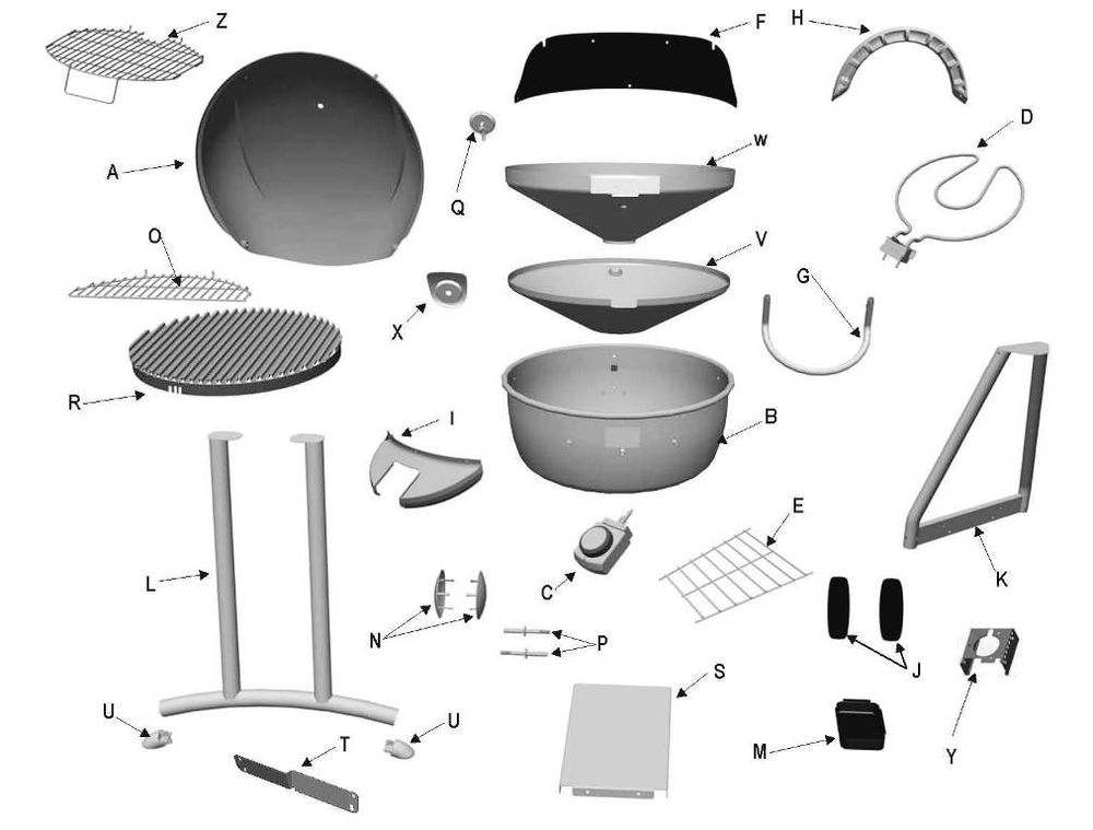 Diagram Diagram and Parts List for 12601688-A1  Char-Broil Grill