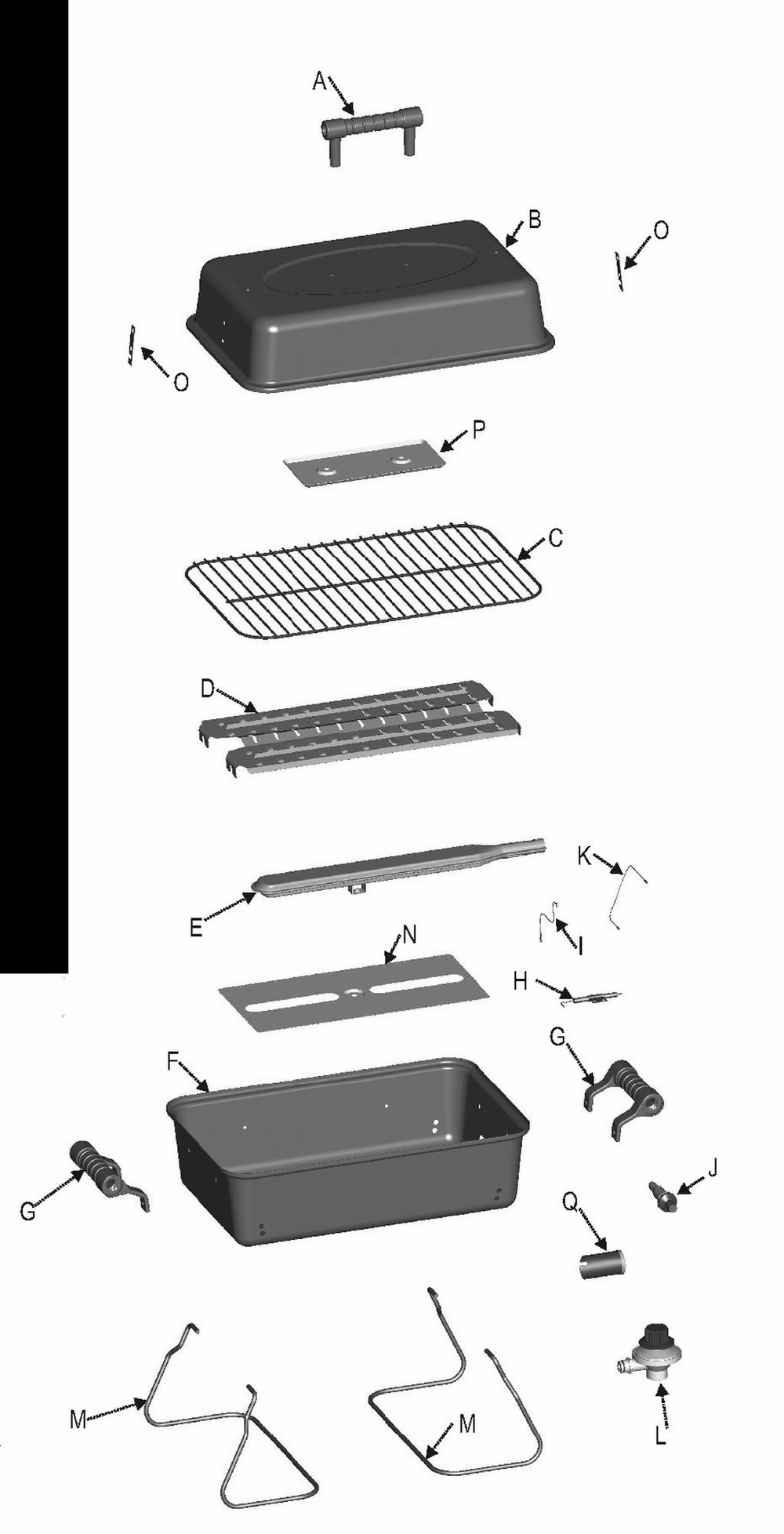 Diagram Diagram and Parts List for 465620019  Char-Broil Grill