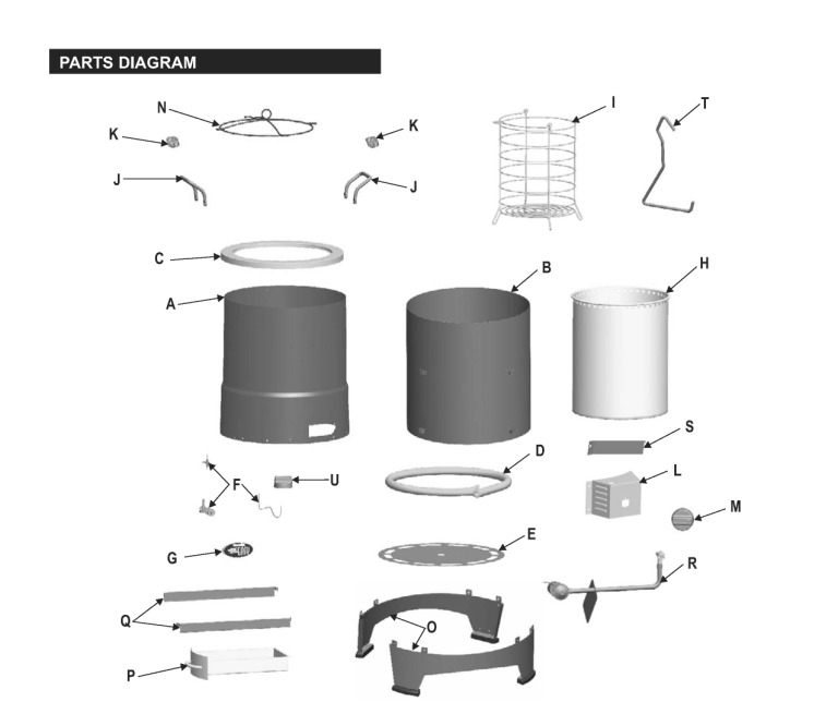 Diagram Diagram and Parts List for 08101472  Char-Broil Deep Fryer