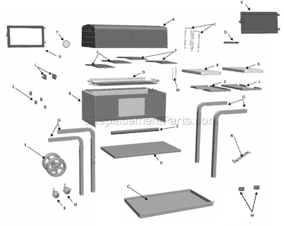 Page A Diagram and Parts List for 08301390-26  Char-Broil Grill