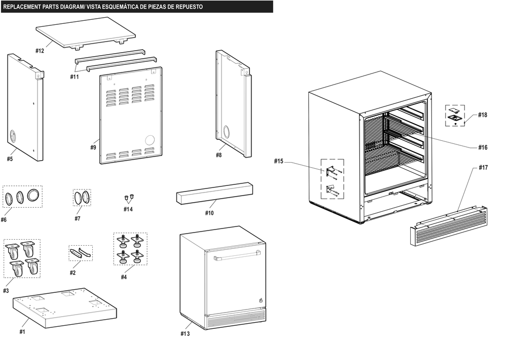 Diagram Diagram and Parts List for 463246518 2018 Char-Broil Grill