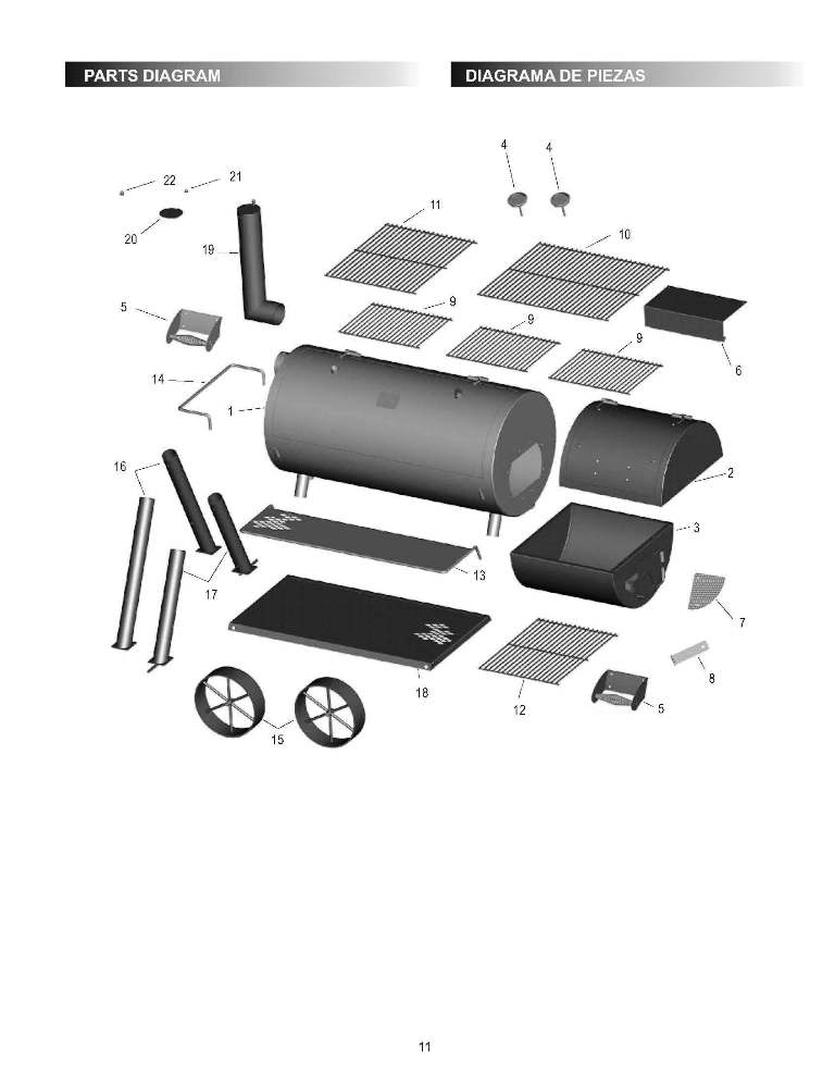 Diagram Diagram and Parts List for 14201895 2019 Char-Broil Smoker