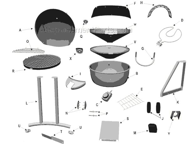 Page A Diagram and Parts List for 12601688  Char-Broil Grill