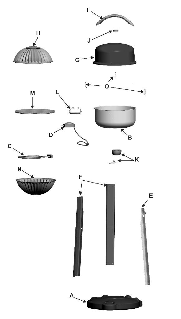 Diagram Diagram and Parts List for 06601356  Char-Broil Grill