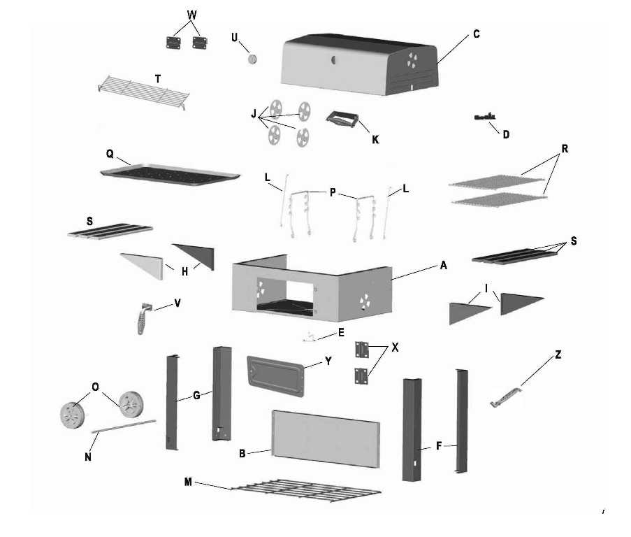 Diagram Diagram and Parts List for 12301602  Char-Broil Grill