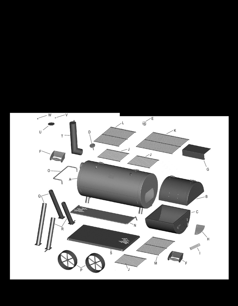 Diagram Diagram and Parts List for 13201747-05 2019 Char-Broil Smoker