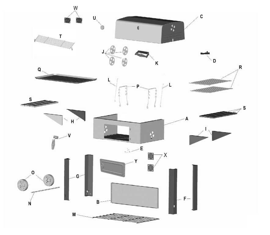 Diagram Diagram and Parts List for 12301778  Char-Broil Grill
