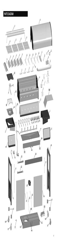 Diagram Diagram and Parts List for 463226513  Char-Broil Grill