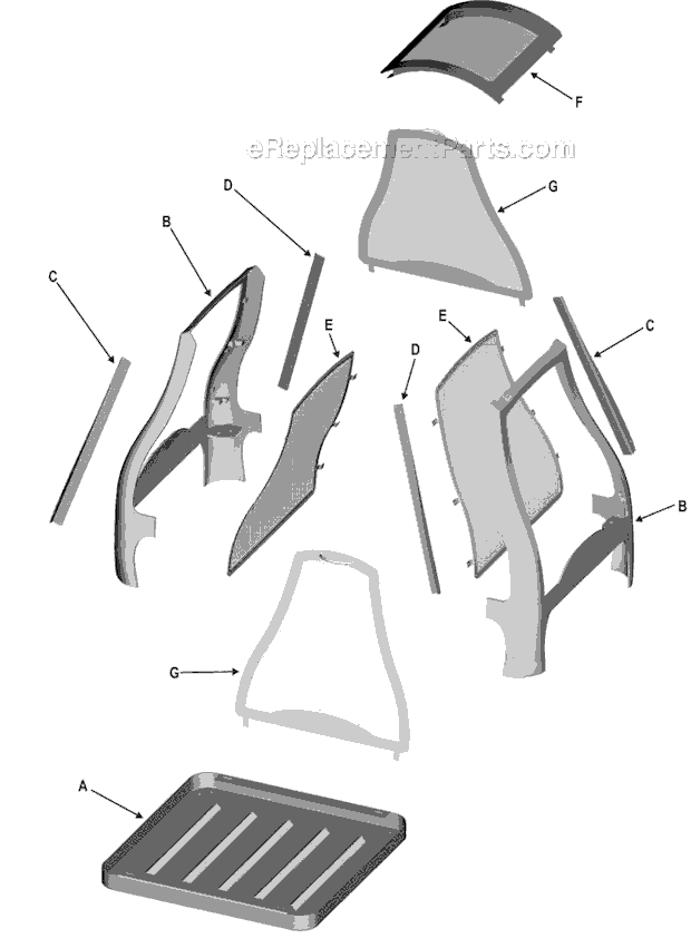 Page A Diagram and Parts List for 04501122  Char-Broil Fireplace & Stove