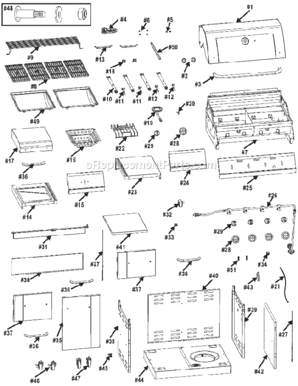 Page A Diagram and Parts List for 463251914  Char-Broil Grill