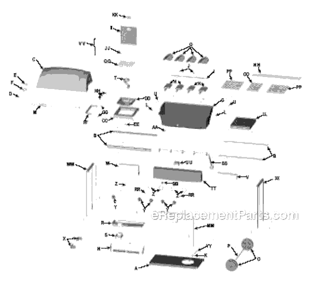 Page A Diagram and Parts List for 463453207  Char-Broil Grill