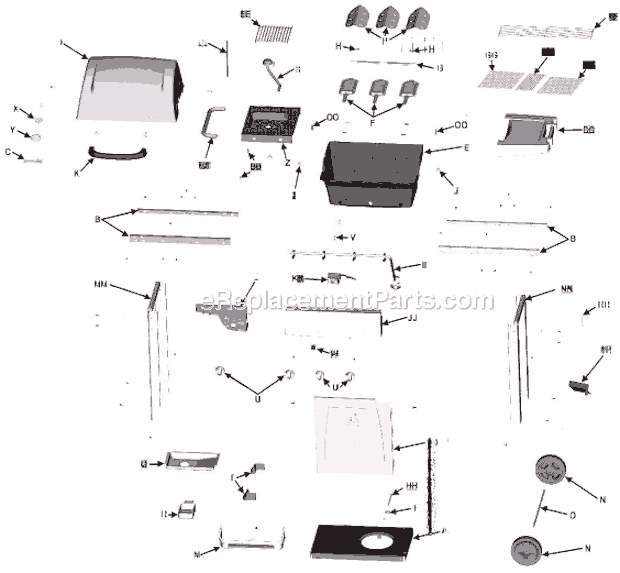 Page A Diagram and Parts List for 463461206  Char-Broil Grill