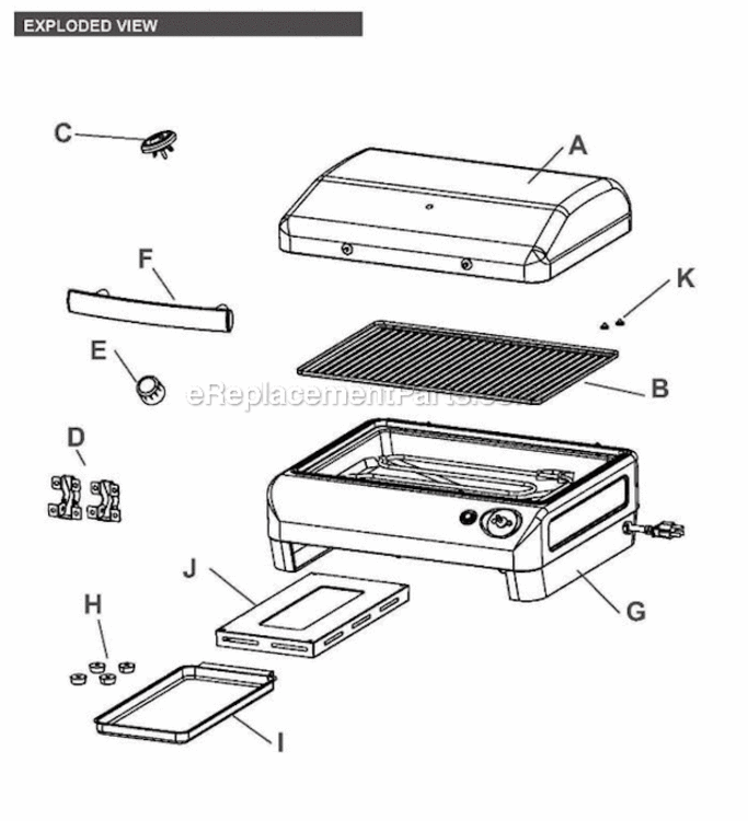 Page A Diagram and Parts List for 463670812  Char-Broil Grill