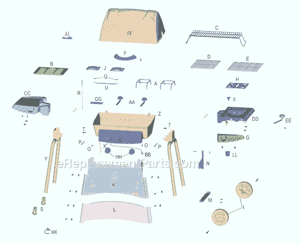 Page A Diagram and Parts List for 4638248  Char-Broil Grill