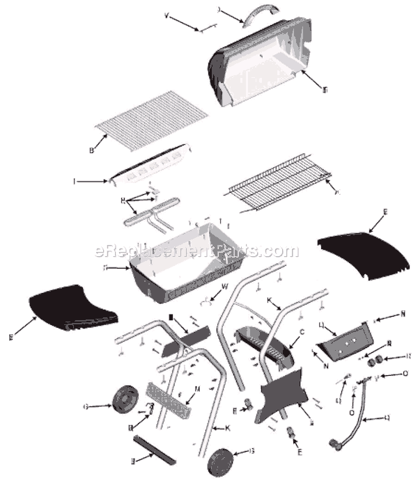 Page A Diagram and Parts List for 463861906  Char-Broil Grill