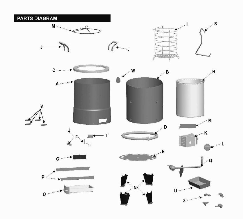 Diagram Diagram and Parts List for 12101480  Char-Broil Deep Fryer