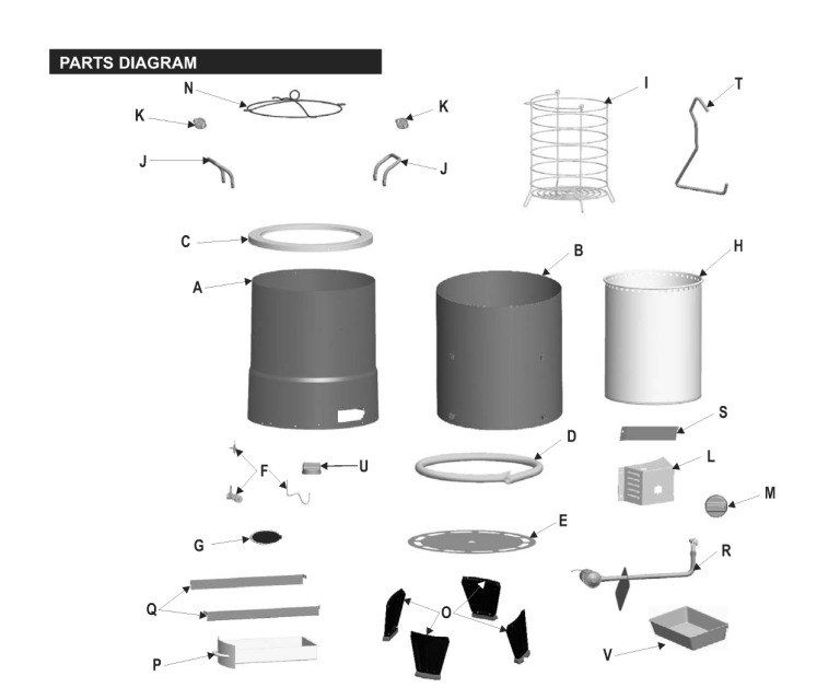 Diagram Diagram and Parts List for 08101480  Char-Broil Deep Fryer