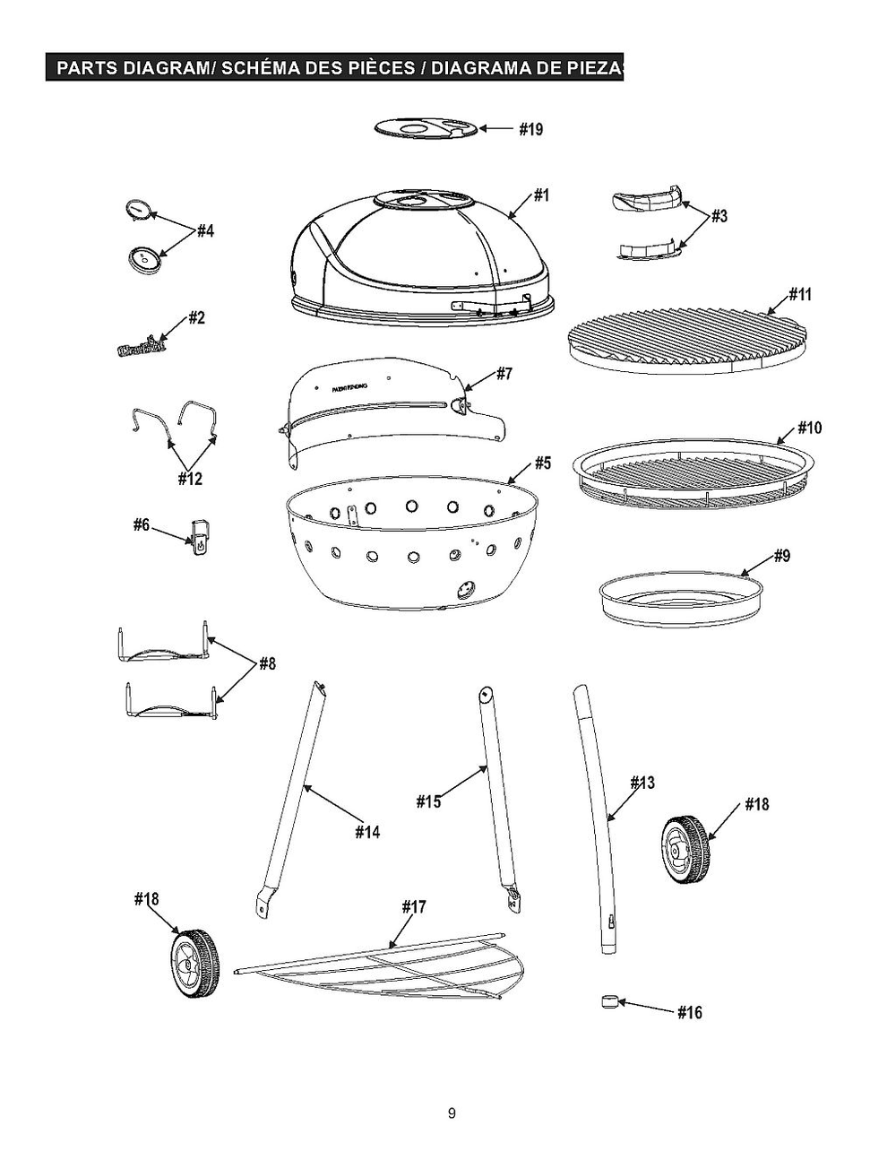 Diagram Diagram and Parts List for 21302145 2021 Char-Broil Grill