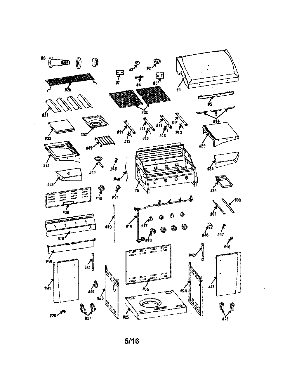 Gas grill Diagram and Parts List for 463273215  Char-Broil Grill
