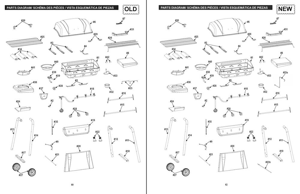 Diagram Diagram and Parts List for 463773817 2017 Char-Broil Grill