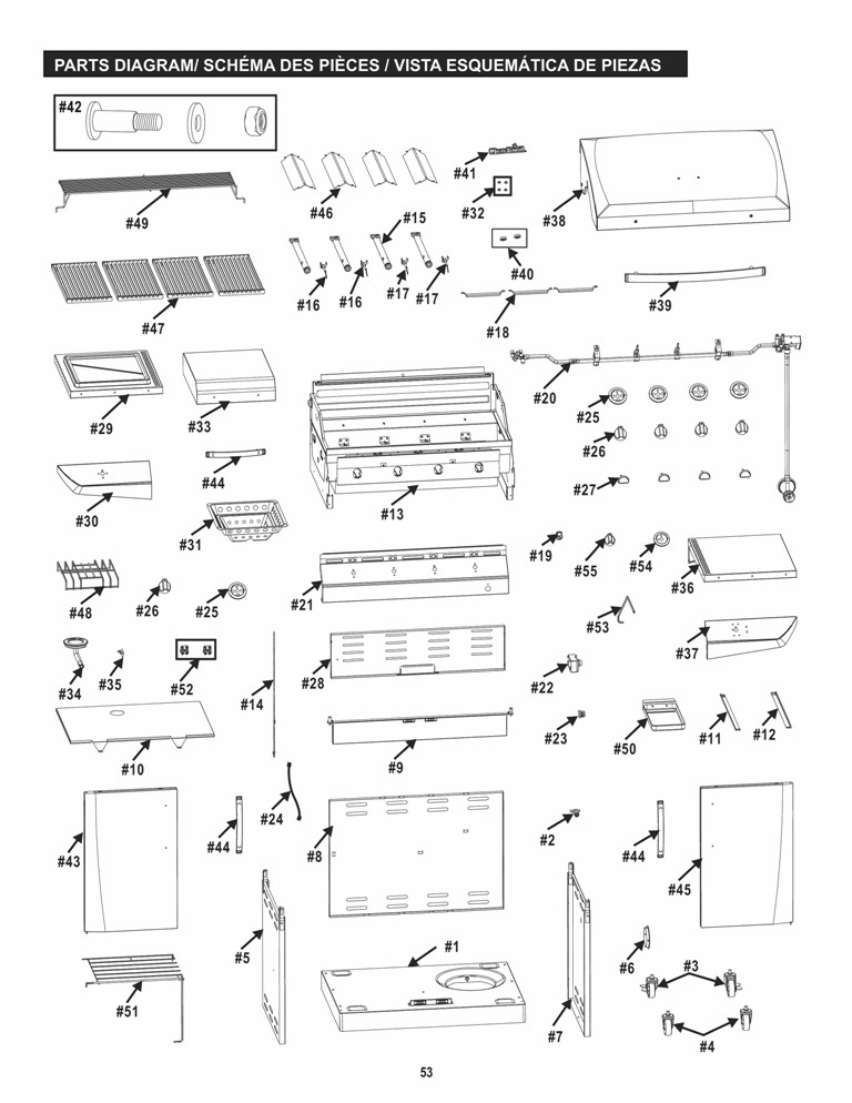 Diagram Diagram and Parts List for 463271315 2015 Char-Broil Grill