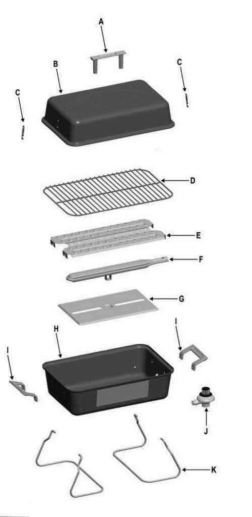 Diagram Diagram and Parts List for 461111811  Char-Broil Grill