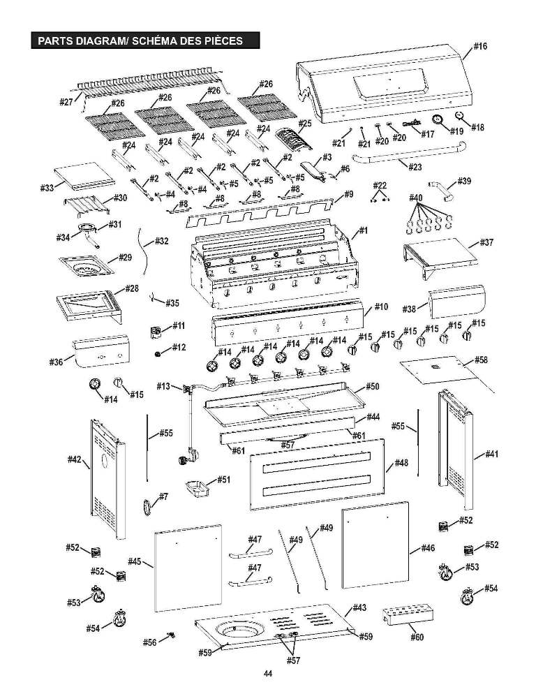 Diagram Diagram and Parts List for 463235815 2015 Char-Broil Grill