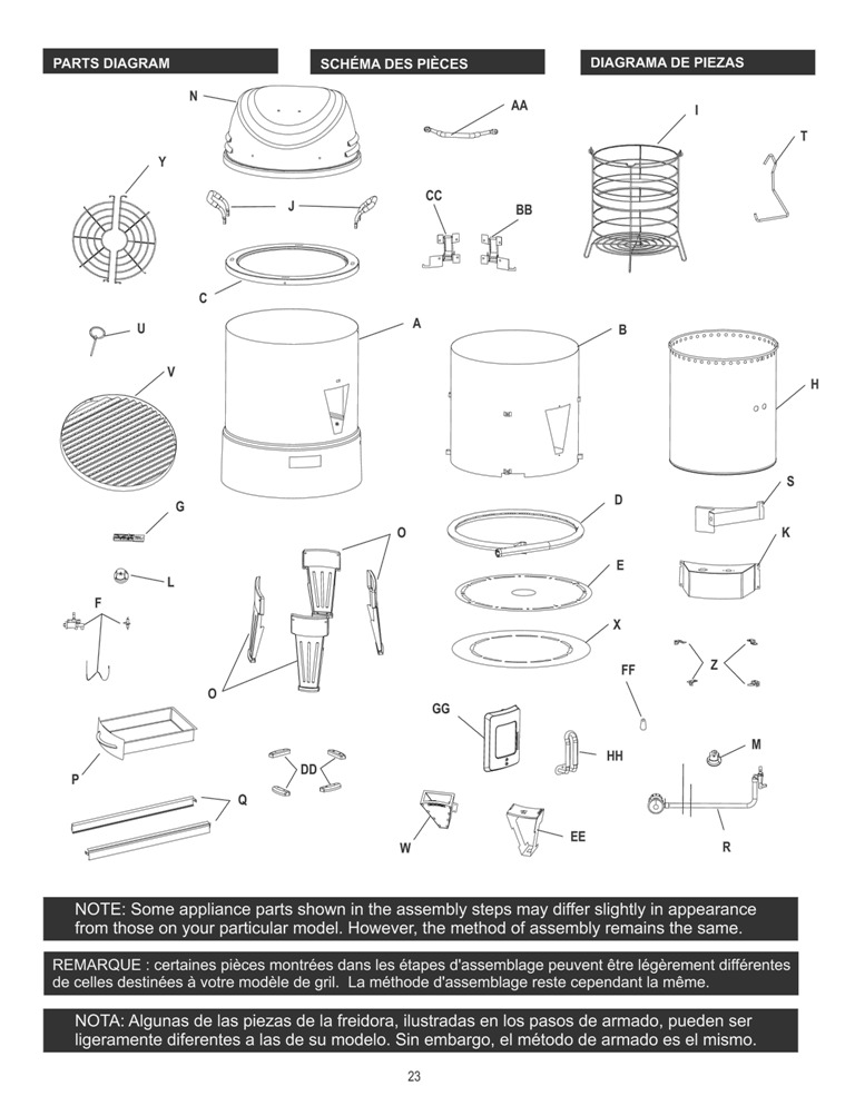 Diagram Diagram and Parts List for 14101550-A2  Char-Broil Smoker