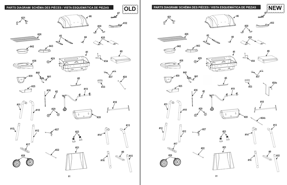 Diagram 1 Diagram and Parts List for 463672817  Char-Broil Grill