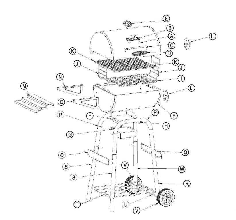 Diagram Diagram and Parts List for 12301678  Char-Broil Grill