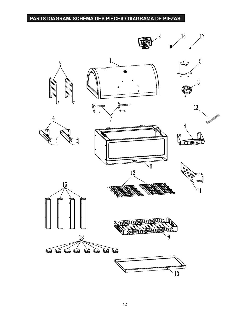 Diagram Diagram and Parts List for 19402088 2019 Char-Broil Grill