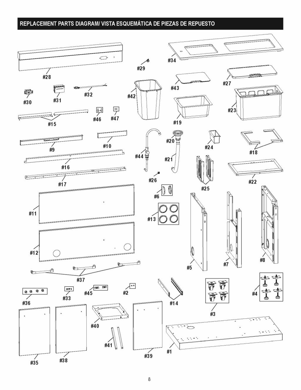 Diagram Diagram and Parts List for 463246418 2018 Char-Broil Grill