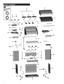 Diagram 1 Diagram and Parts List for 466270911  Char-Broil Grill