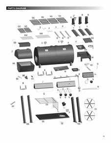 Part Location Diagram of 1699014 Char-Broil Cool Touch Handle