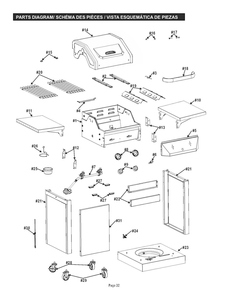 Diagram Diagram and Parts List for 461674519  Char-Broil Grill